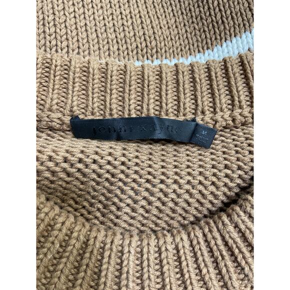 Jenni Kayne Brown and Cream Striped Sweater - Picture 4 of 5